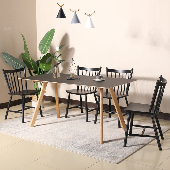 Scandinavian wood dining chair 2pcs set noble in details.
