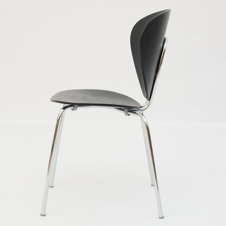 Scandinavian wood dining chair 2pcs set orbit conceptual design.