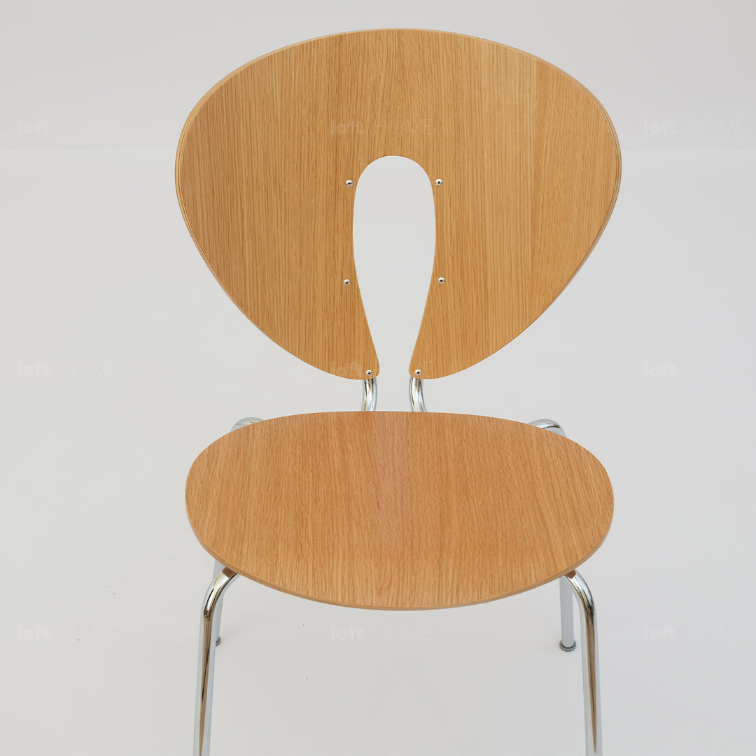 Scandinavian wood dining chair 2pcs set orbit detail 4.
