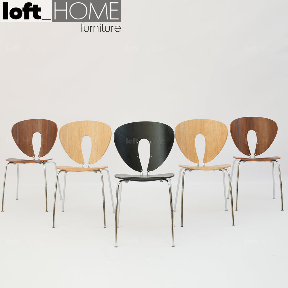Scandinavian Wood Dining Chair ORBIT Primary Product