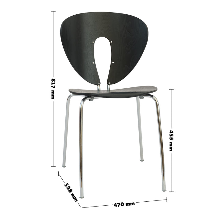 Scandinavian wood dining chair 2pcs set orbit size charts.