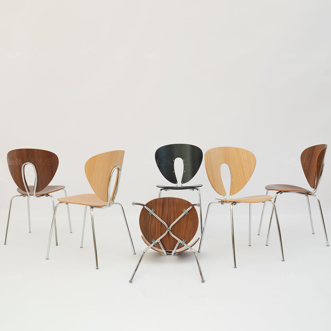 Scandinavian wood dining chair 2pcs set orbit with context.
