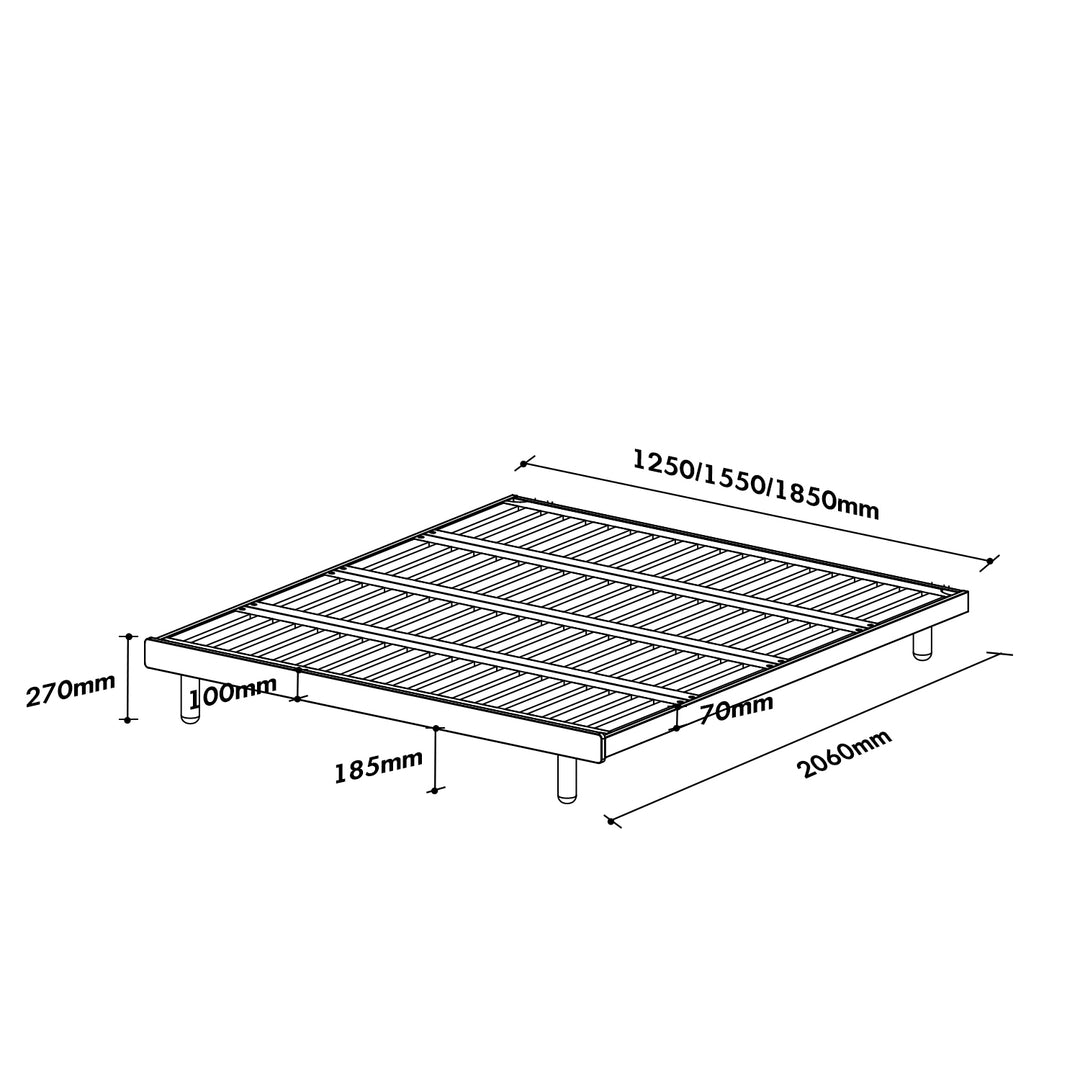 Scandinavian cherry wood platform bed isle size charts.