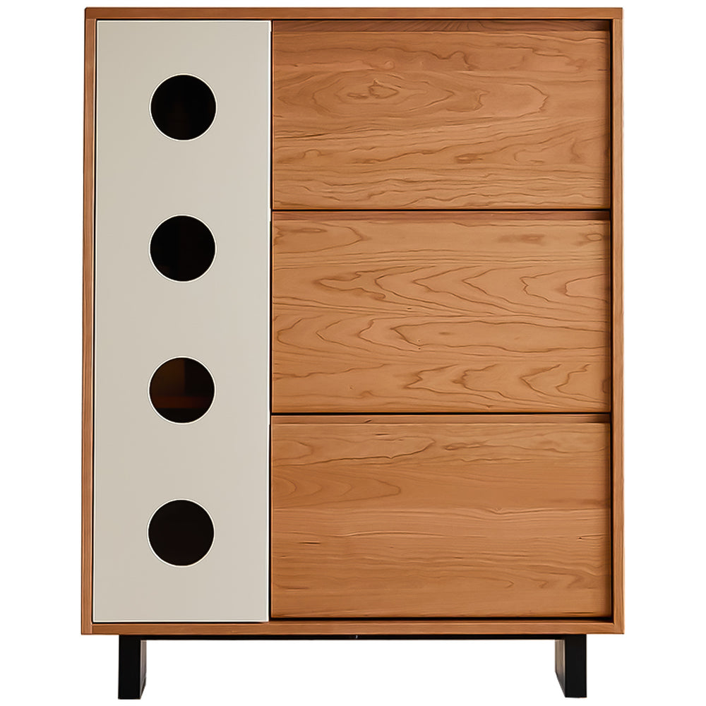 Scandinavian cherry wood shoe cabinet timeless primary product view.