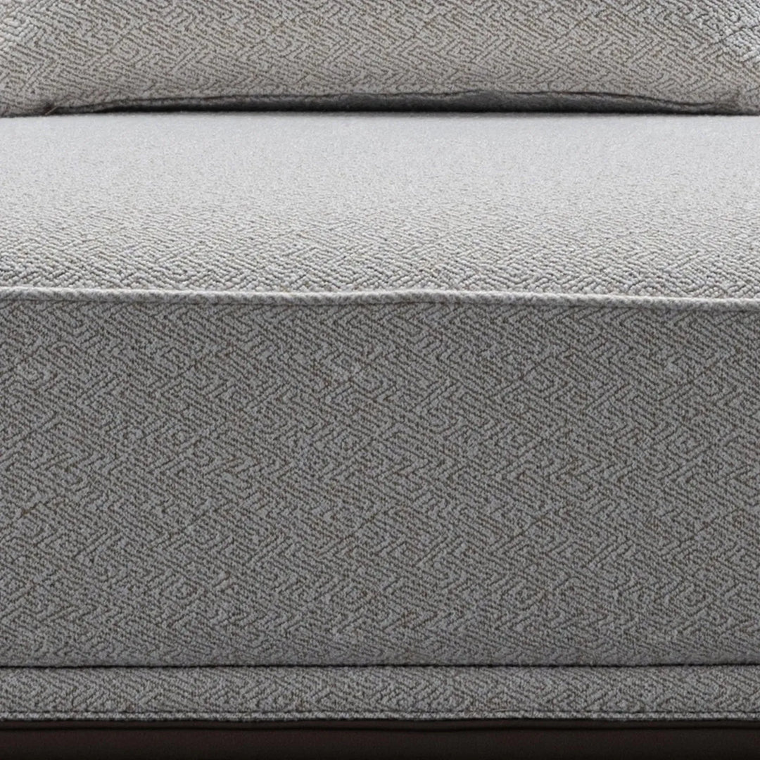 Minimalist mixed weave fabric modular l shape sectional sofa eleganza 1+l material variants.