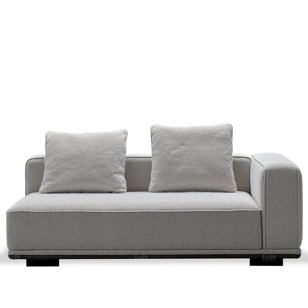 Minimalist mixed weave fabric modular l shape sectional sofa eleganza 3+l in real life style.