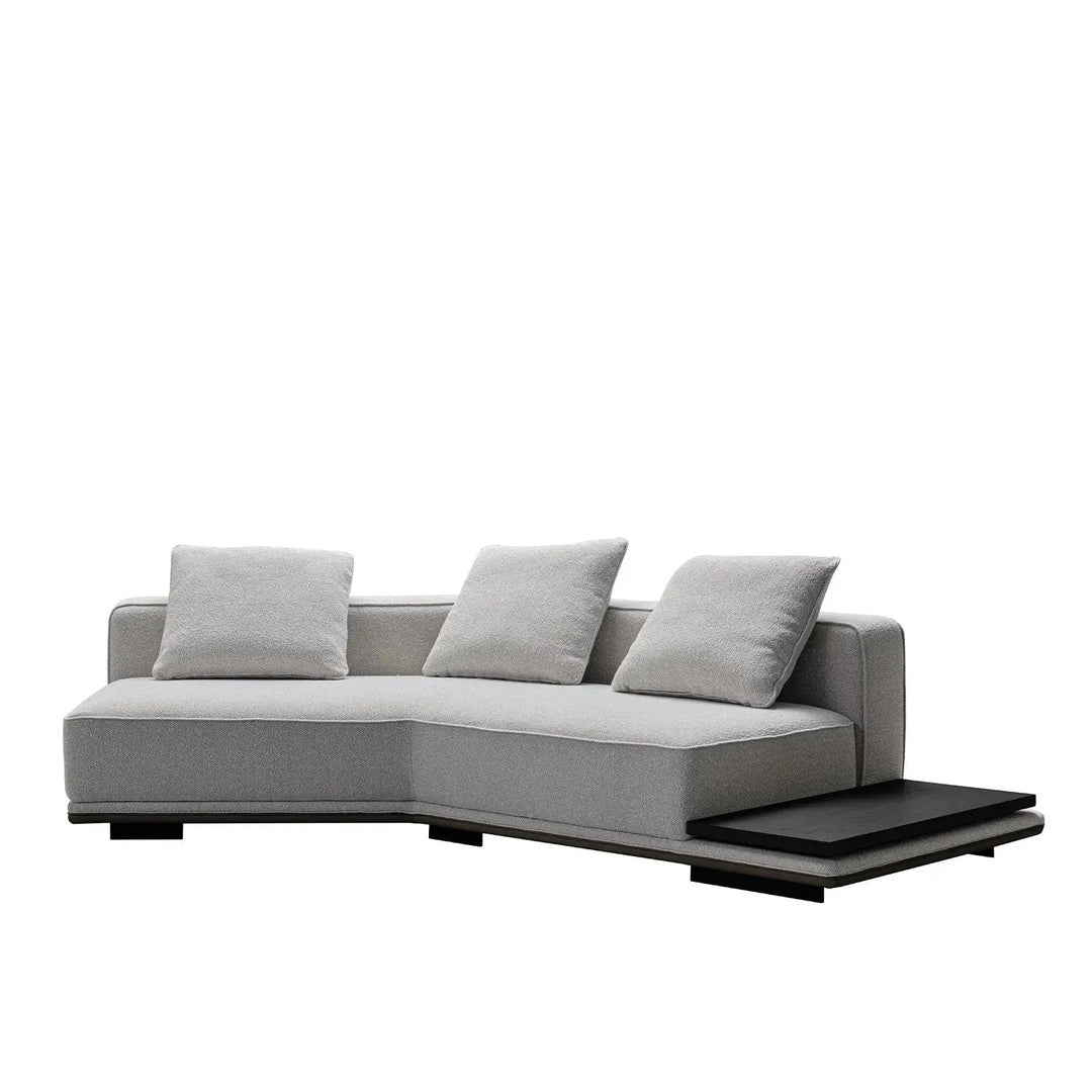Minimalist mixed weave fabric modular l shape sectional sofa eleganza 3+l with context.