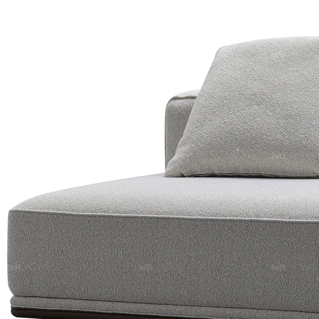 Minimalist mixed weave fabric modular l shape sectional sofa eleganza 3+l in details.