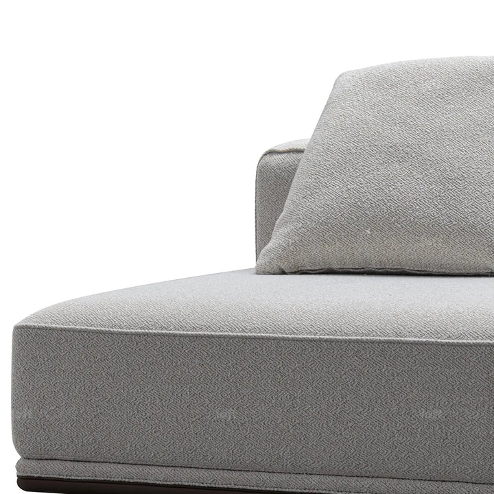 Minimalist mixed weave fabric modular l shape sectional sofa eleganza 3+l in details.