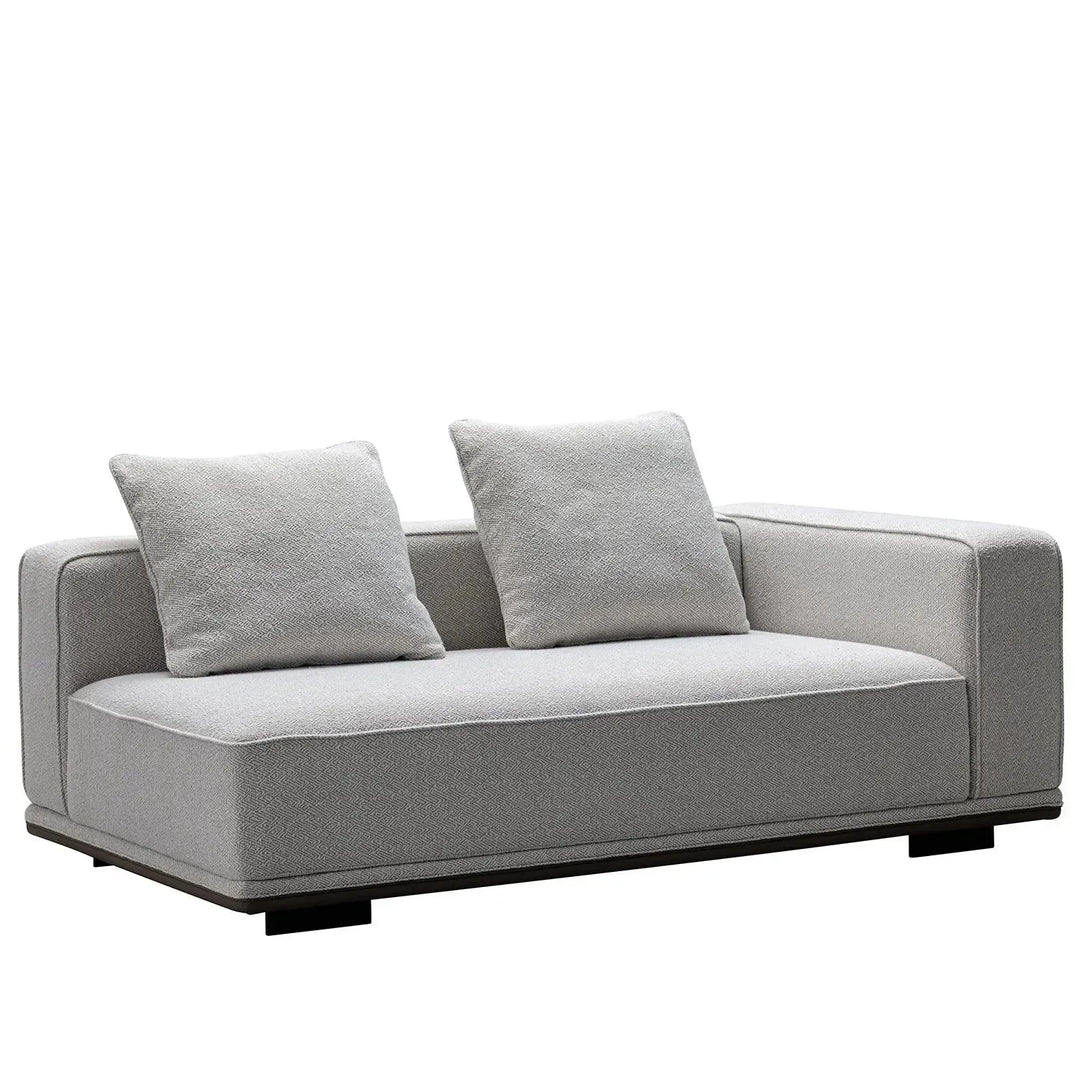 Minimalist mixed weave fabric modular l shape sectional sofa eleganza 7+l in real life style.