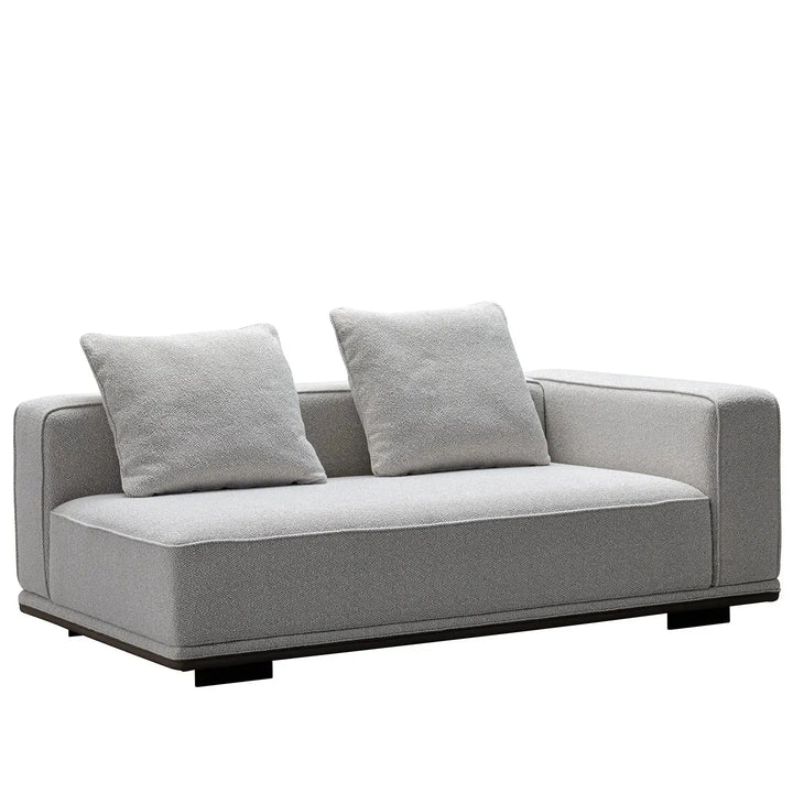 Minimalist mixed weave fabric modular l shape sectional sofa eleganza 7+l in real life style.