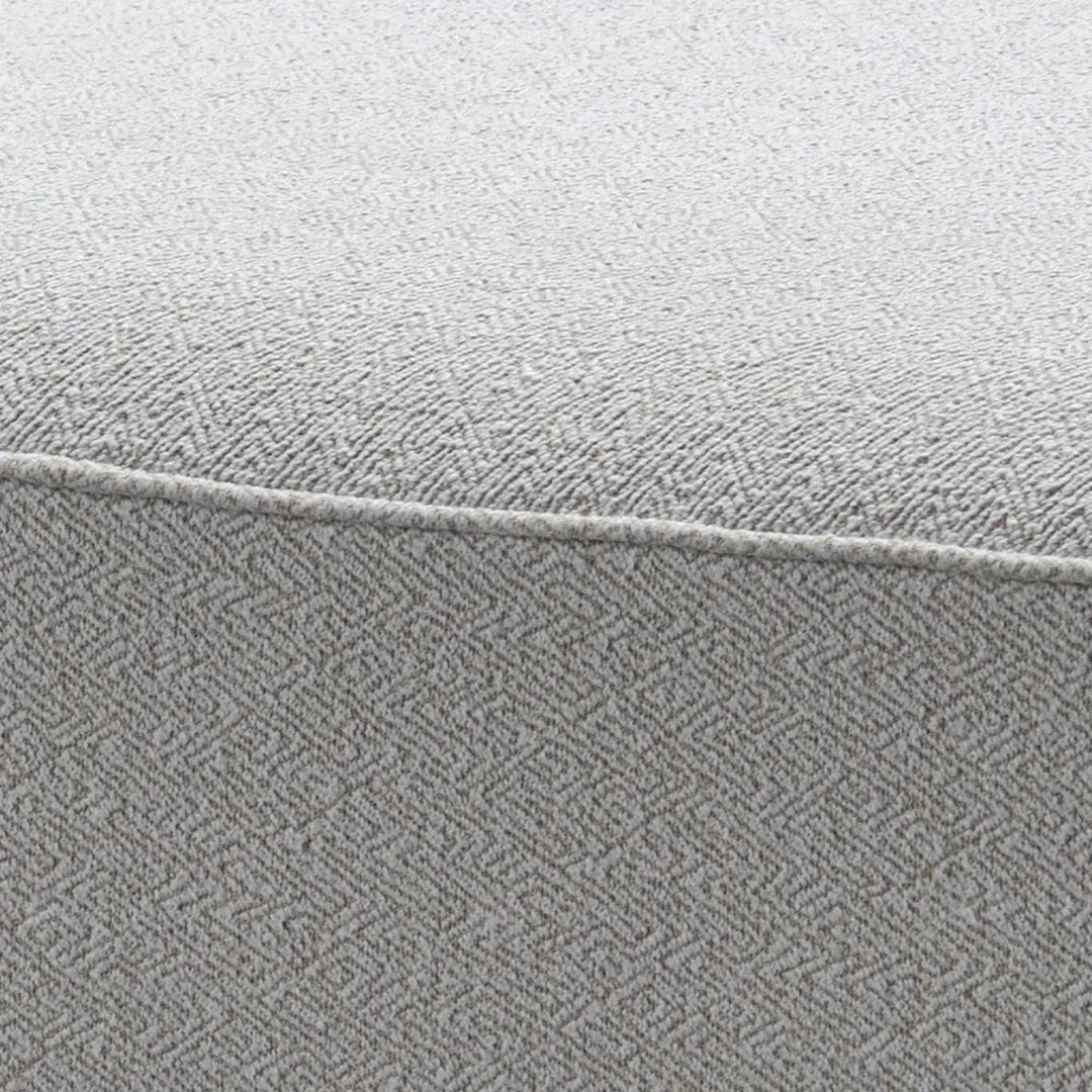 Minimalist mixed weave fabric modular ottoman eleganza color swatches.