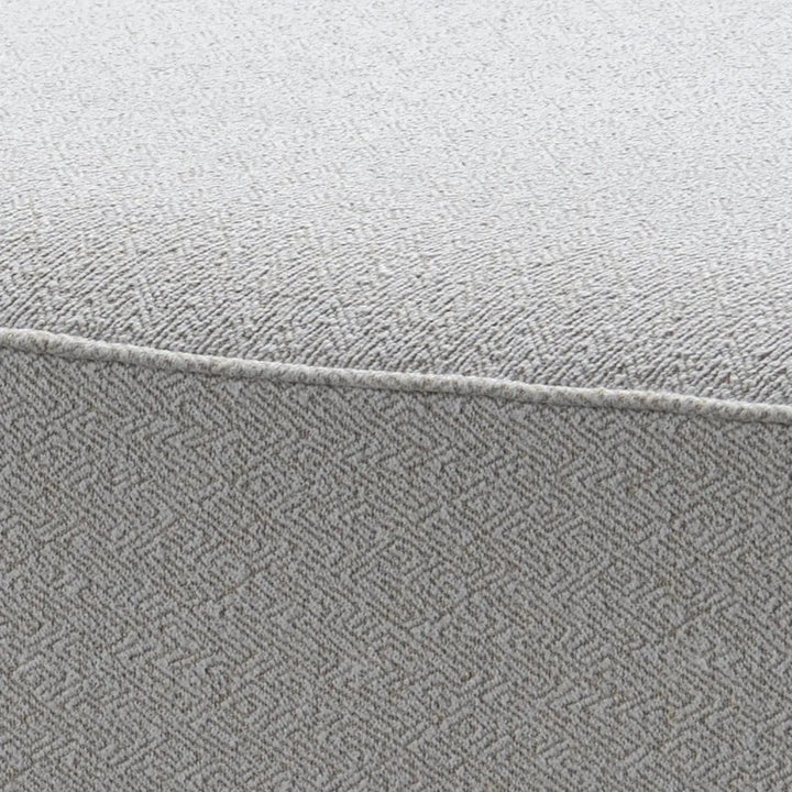 Minimalist mixed weave fabric modular ottoman eleganza color swatches.