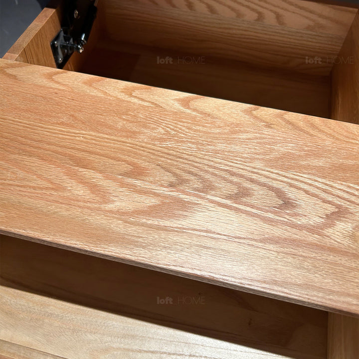 Scandinavian oak wood coffee table rosetta detail 11.