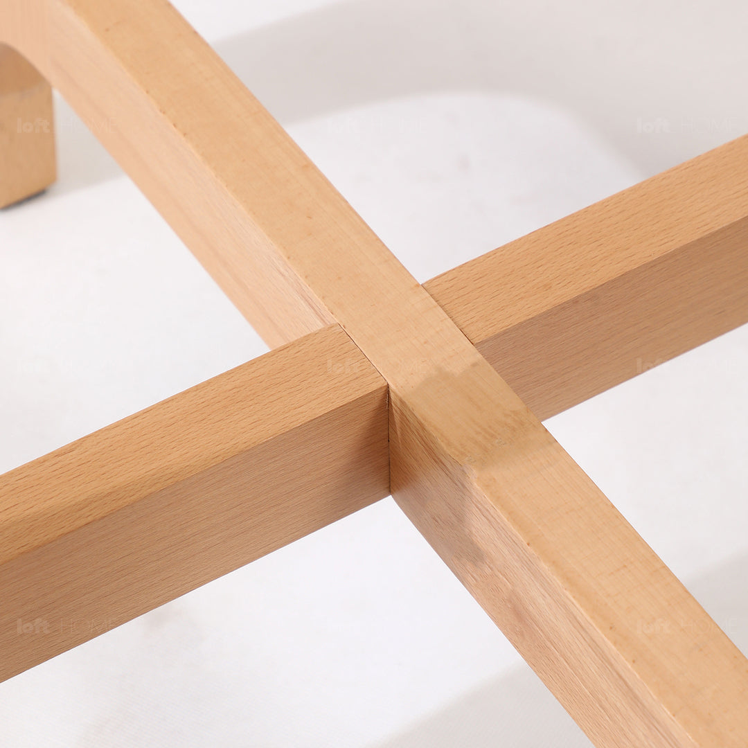 Scandinavian oak wood veneer round bar table orbit color swatches.