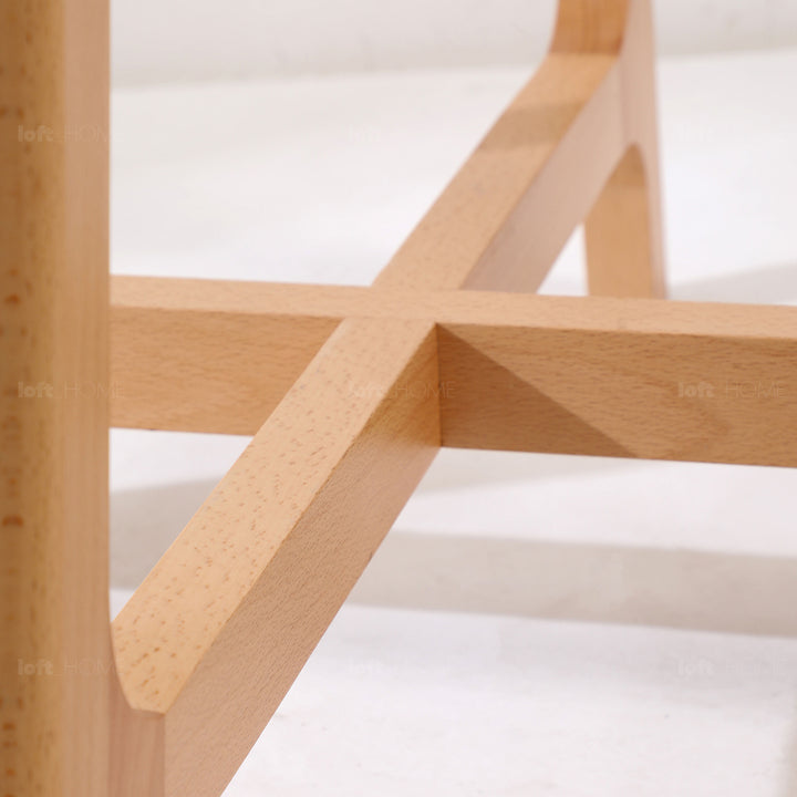 Scandinavian oak wood veneer round dining table orbit material variants.