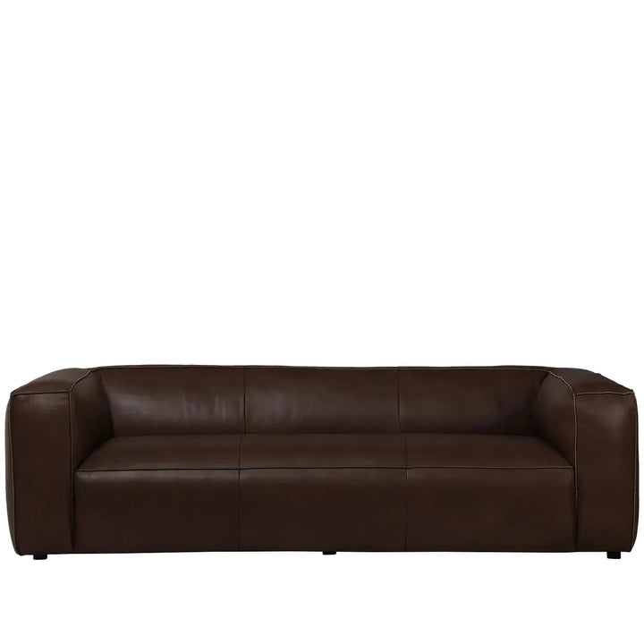 Minimalist genuine leather 3 seater sofa finesse leather environmental situation.