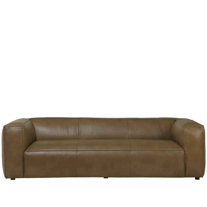 Minimalist genuine leather 3 seater sofa finesse leather conceptual design.