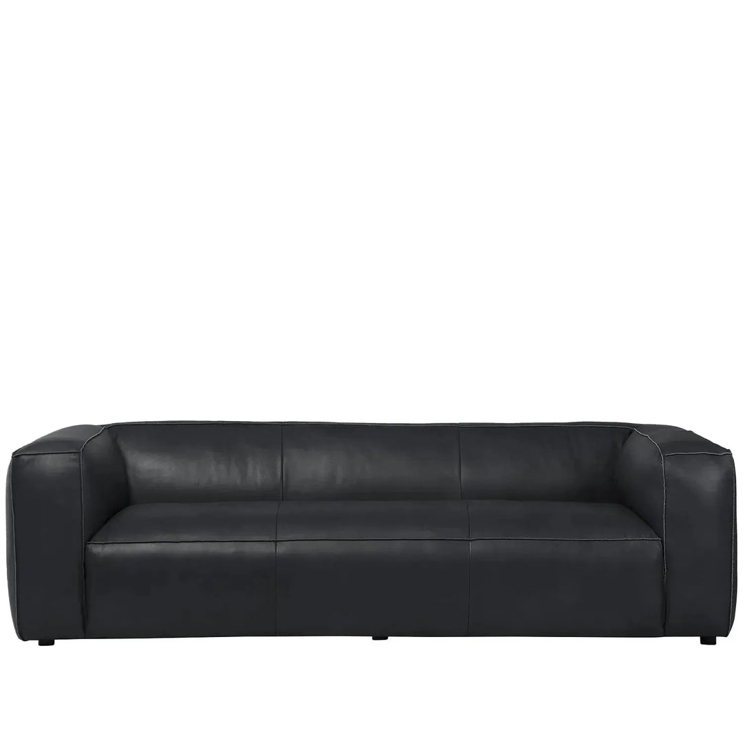 Minimalist genuine leather 3 seater sofa finesse leather situational feels.