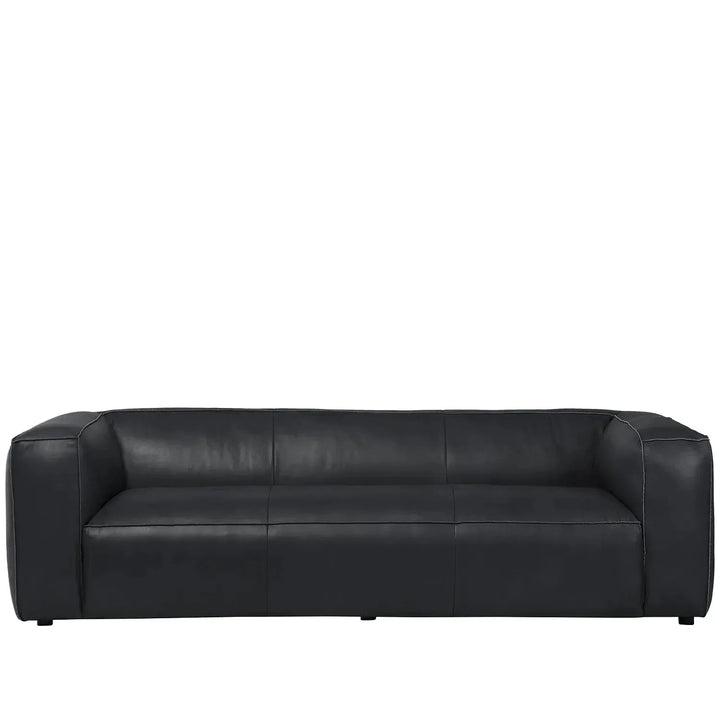 Minimalist genuine leather 3 seater sofa finesse leather situational feels.
