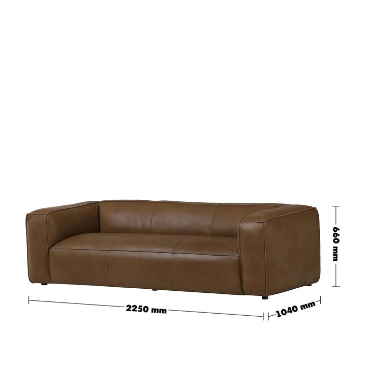 Minimalist genuine leather 3 seater sofa finesse leather size charts.
