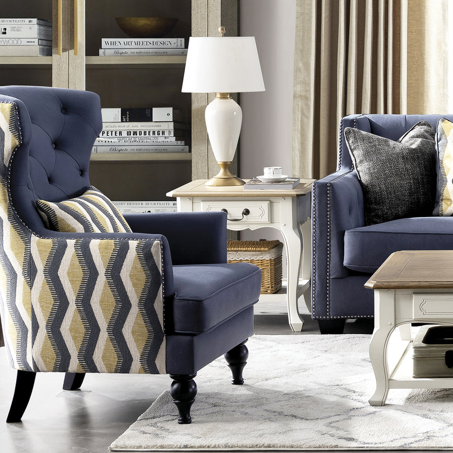Vintage microfiber leather 1 seater sofa chair grimm primary product view.