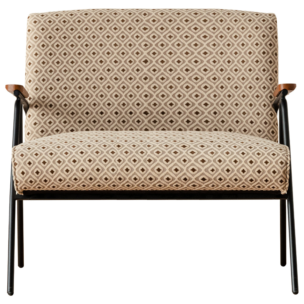 Vintage mixed weave fabric 2 seater sofa wheat in white background.