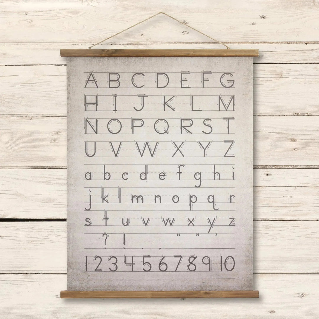 Alphabet & numbers wall decor in real life style.