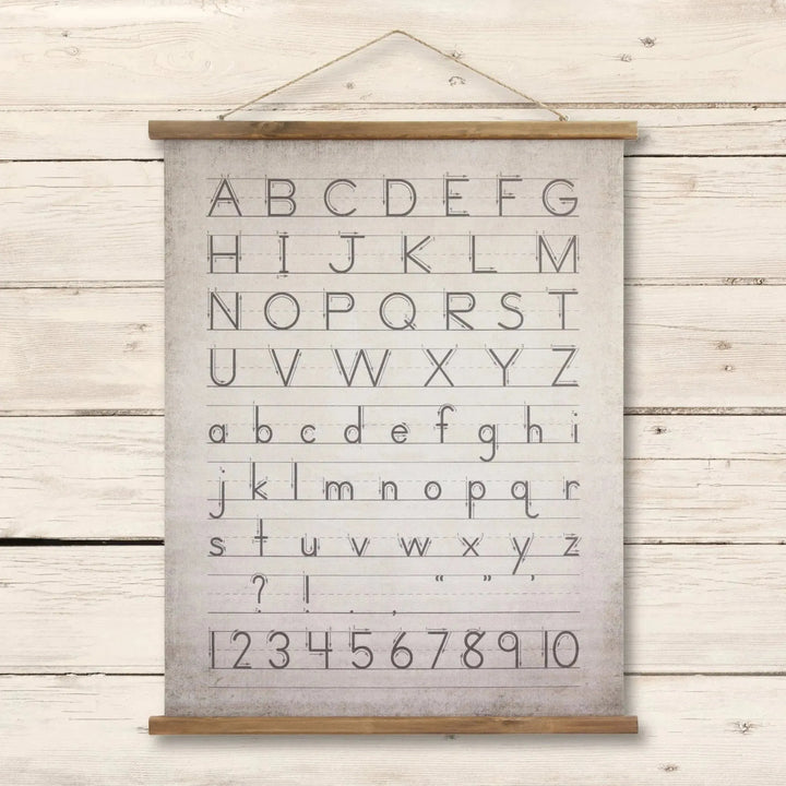 Alphabet & numbers wall decor in real life style.