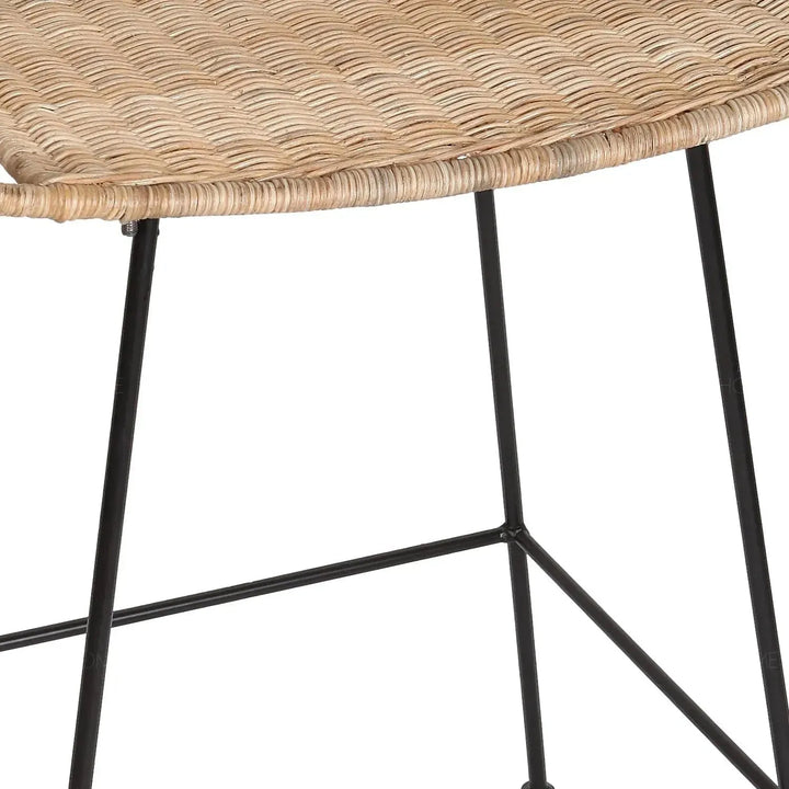 Bohemian rattan bar stool scott in details.