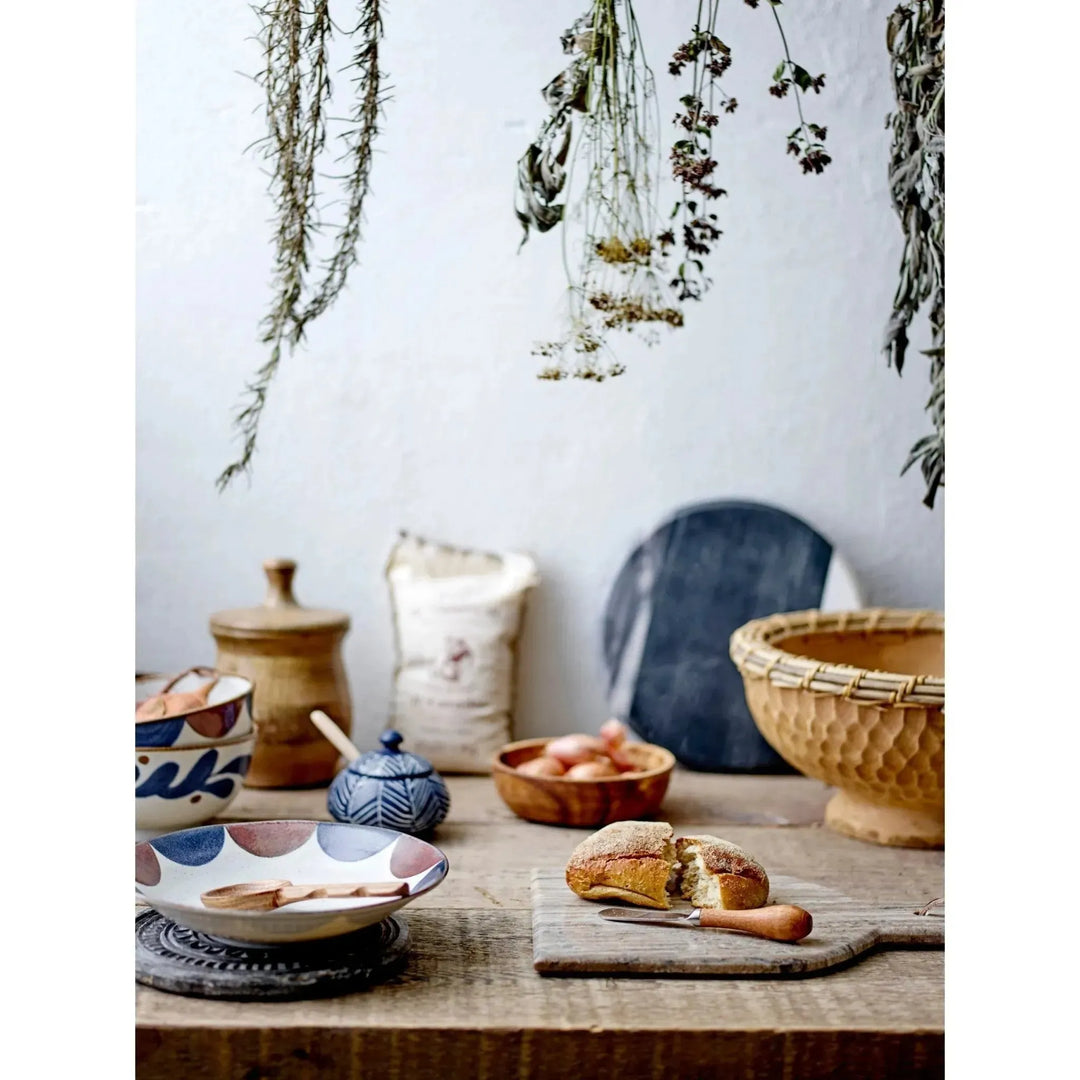 Carved stone biscuit mould with whitewashed finish decor in real life style.