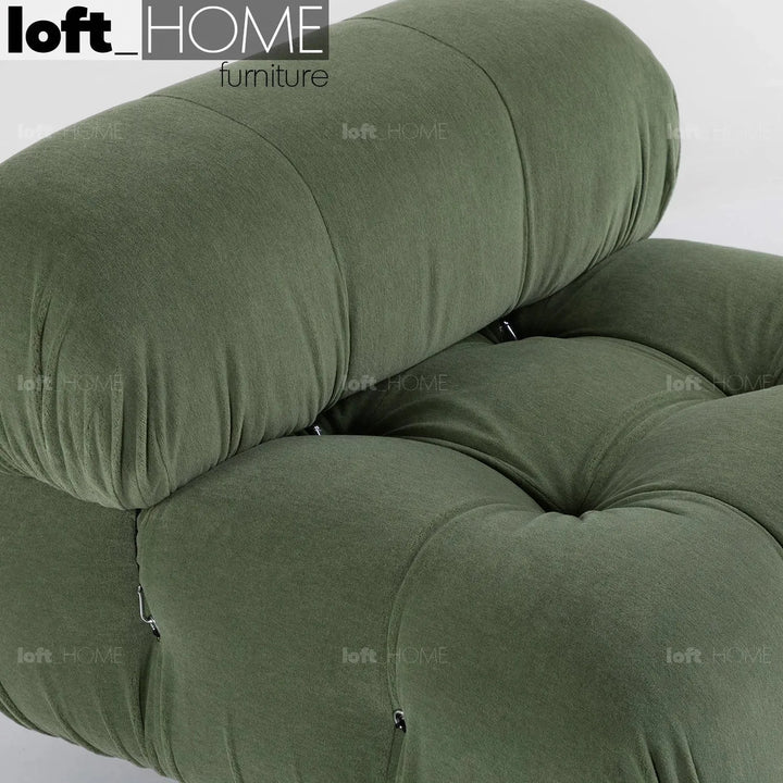 Contemporary fabric 1 seater sofa camaleonda in details.