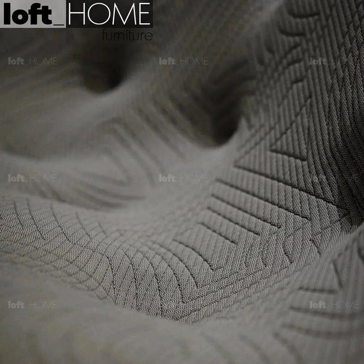 Contemporary fabric 1 seater sofa conch appa in close up details.