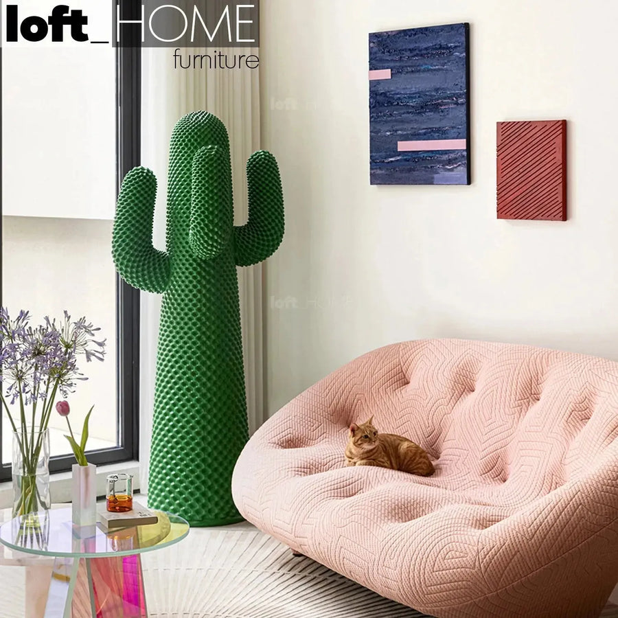 Contemporary fabric 1 seater sofa conch appa primary product view.