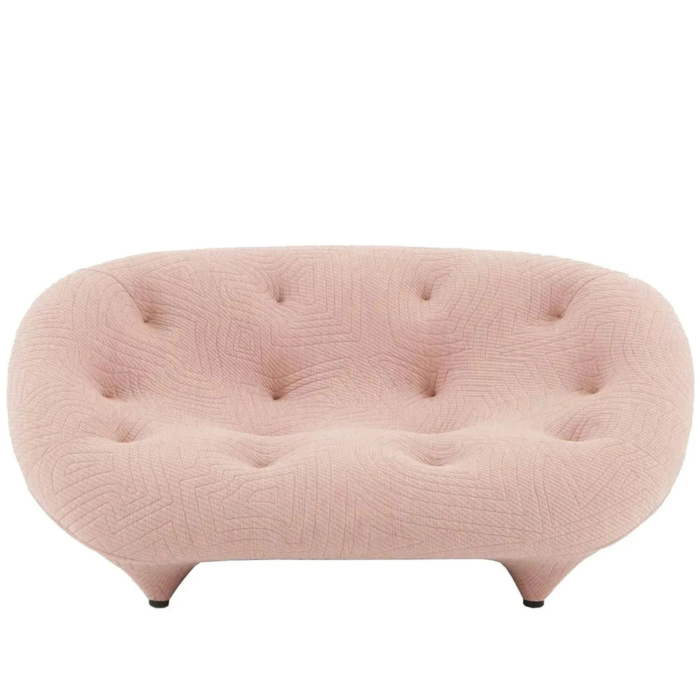 Contemporary fabric 1 seater sofa conch appa in white background.