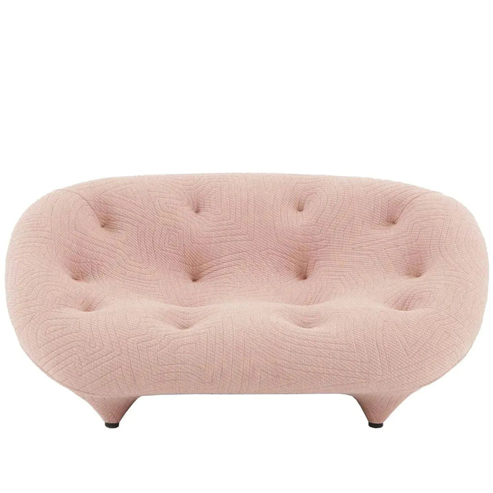 Contemporary fabric 1 seater sofa conch appa in white background.