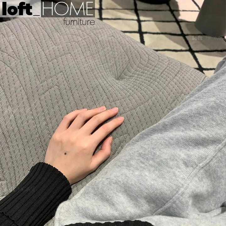 Contemporary fabric 1 seater sofa conch appa in details.