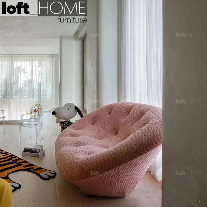 Contemporary fabric 1 seater sofa conch appa conceptual design.