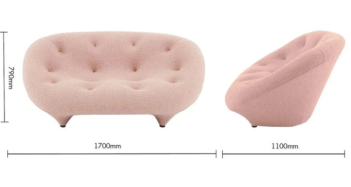 Contemporary fabric 1 seater sofa conch appa size charts.