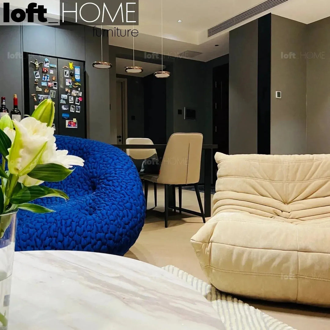Contemporary fabric 1 seater sofa conch moby environmental situation.