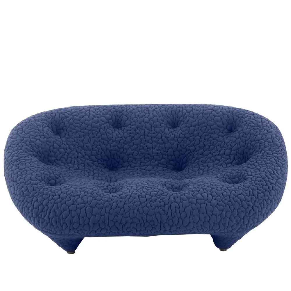Contemporary fabric 1 seater sofa conch moby in white background.