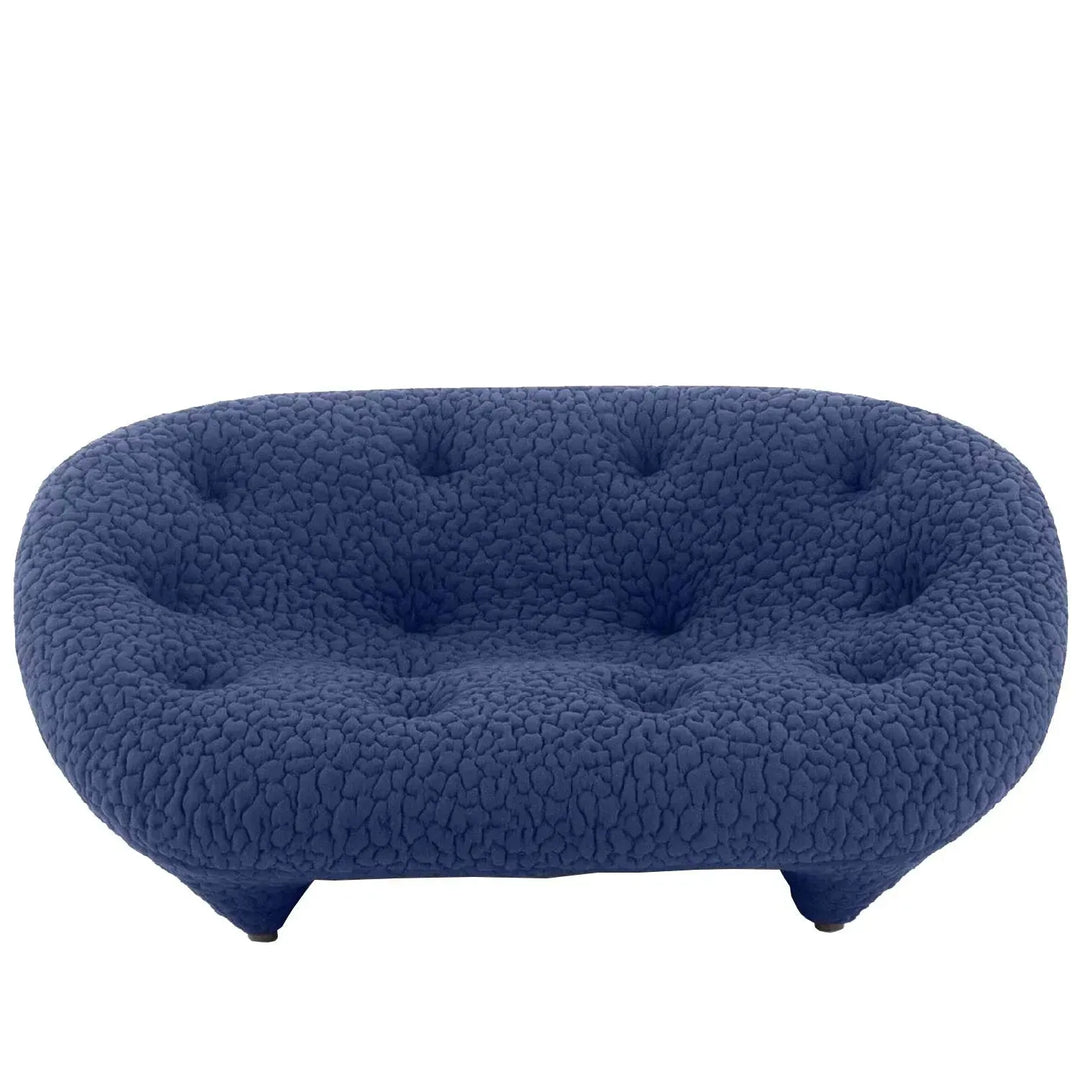 Contemporary fabric 1 seater sofa conch moby in white background.