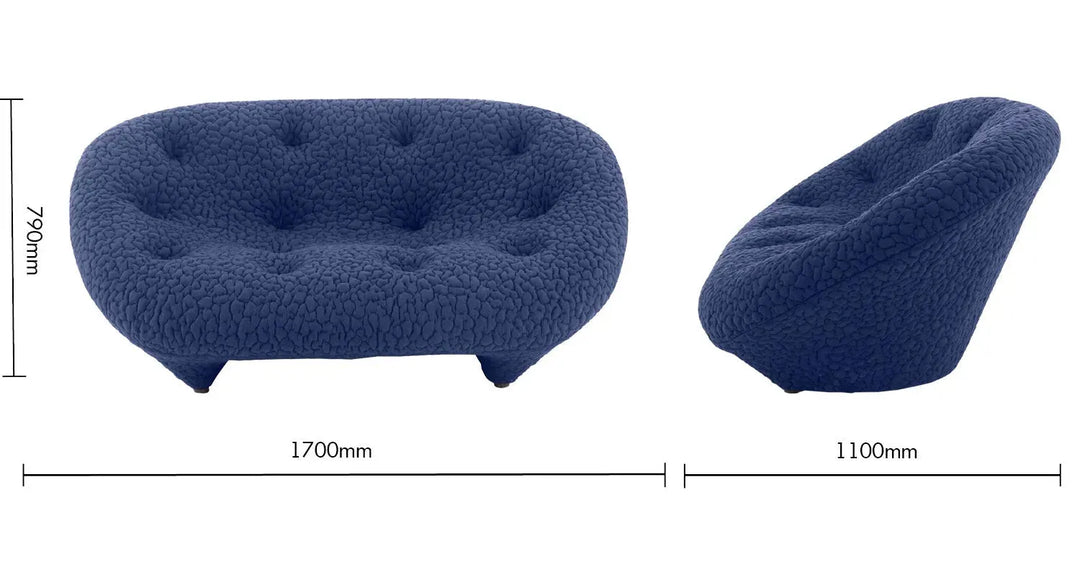 Contemporary fabric 1 seater sofa conch moby size charts.