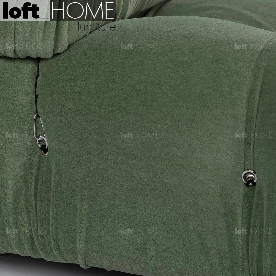 Contemporary fabric 1 seater sofa corner connection camaleonda with context.