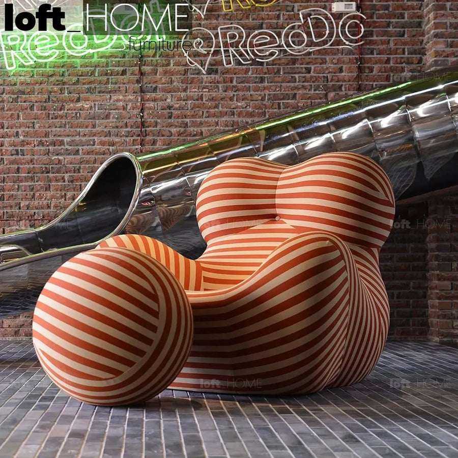 Contemporary fabric 1 seater sofa la mamma primary product view.