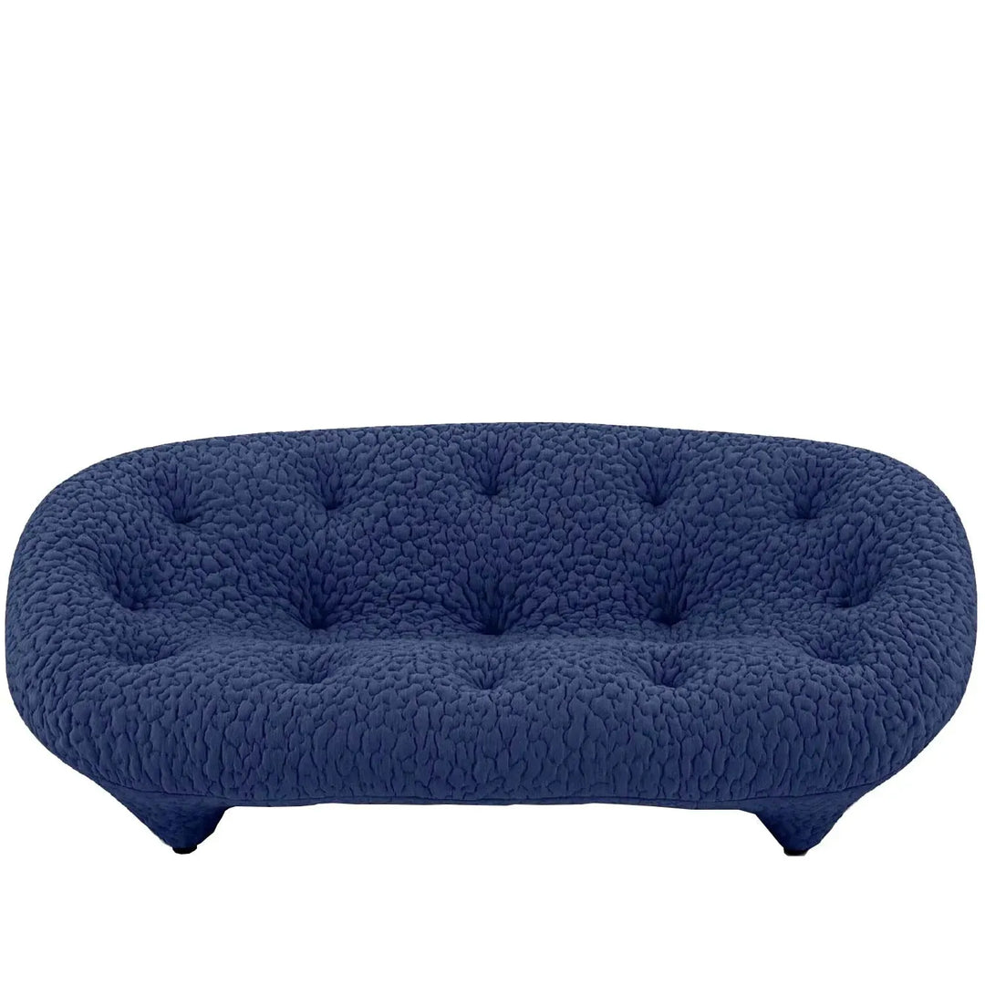Contemporary fabric 2 seater sofa conch moby in white background.