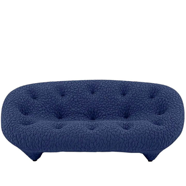 Contemporary fabric 2 seater sofa conch moby in white background.