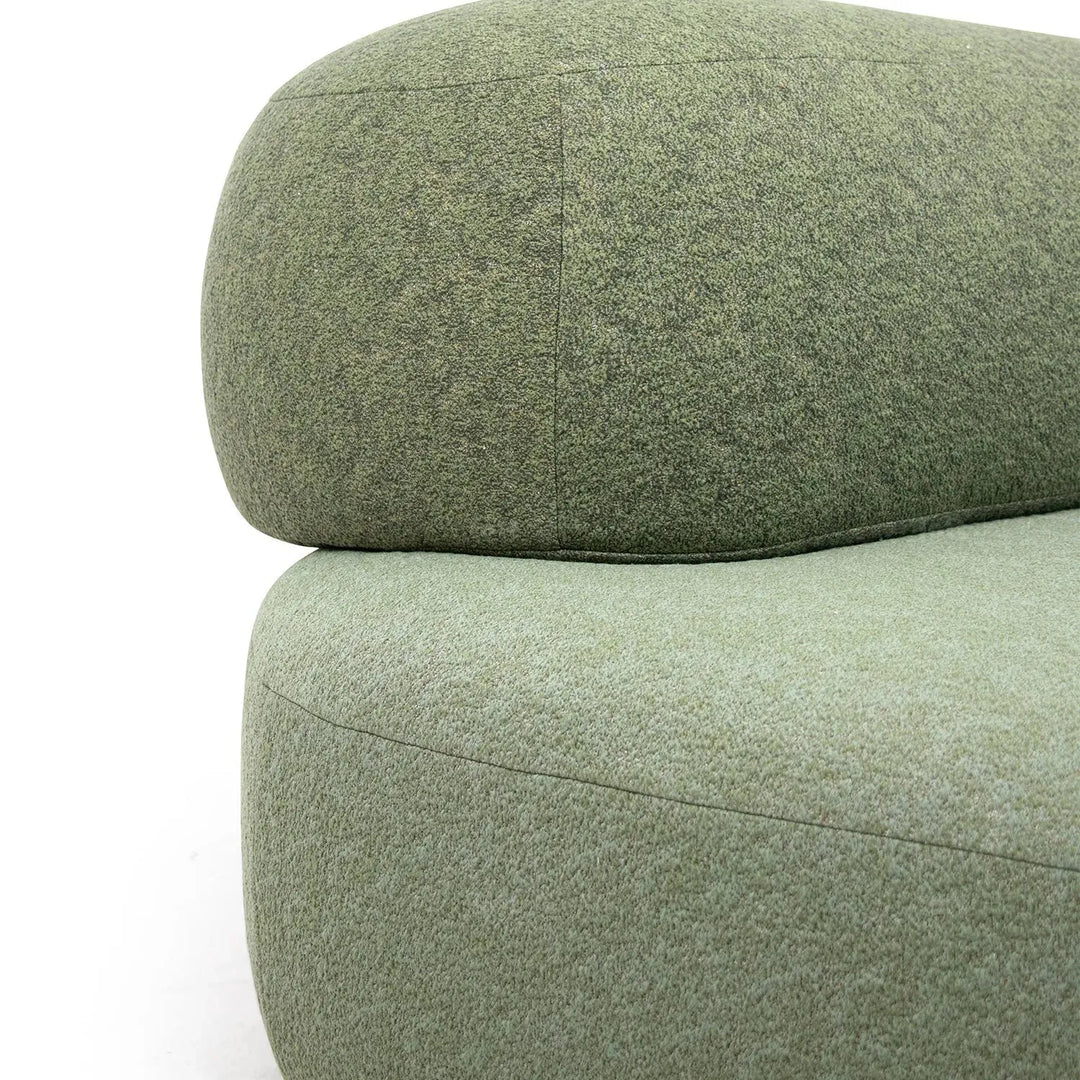 Contemporary fabric 3 seater sofa pebble chaise situational feels.