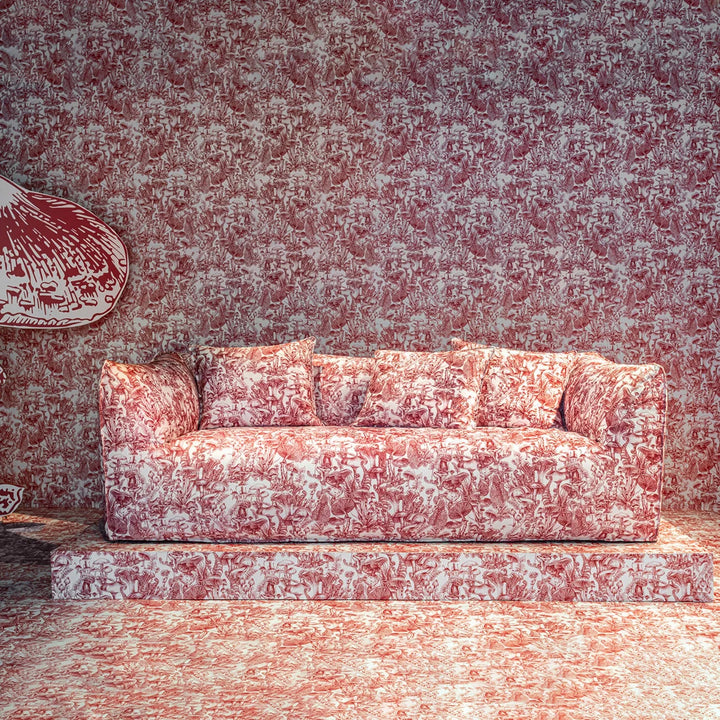 Contemporary fabric 3 seater sofa bambole primary product view.
