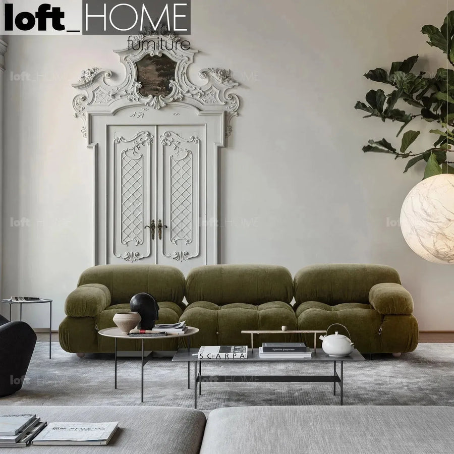 Contemporary fabric 3 seater sofa camaleonda primary product view.